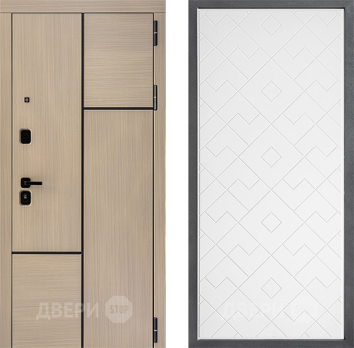 Входная металлическая Дверь Дверной континент ДК-14 ФЛ-Тиффани Белый софт в Егорьевске