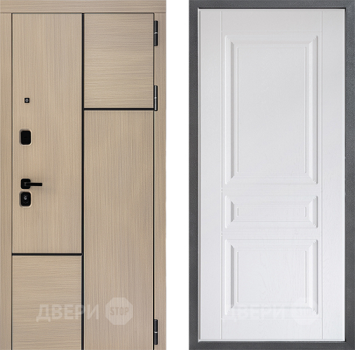 Входная металлическая Дверь Дверной континент ДК-14 ФЛ-243 Альберо Браш серебро в Егорьевске