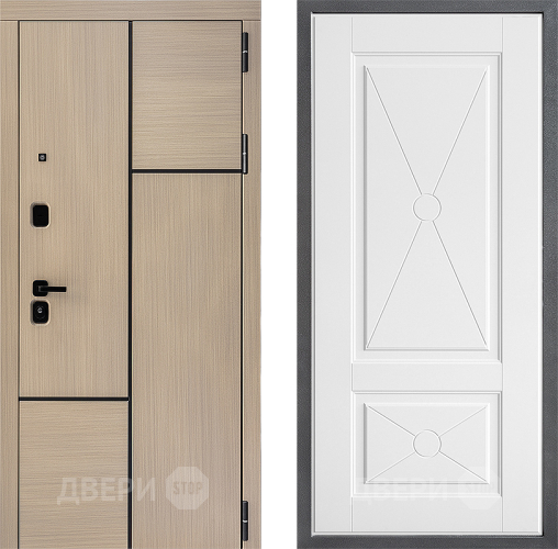 Входная металлическая Дверь Дверной континент ДК-14 ФЛ-617 Софт милк в Егорьевске