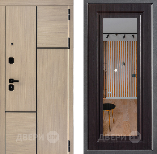 Входная металлическая Дверь Дверной континент ДК-14 ФЛЗ Зеркало Венге в Егорьевске