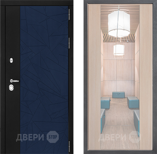 Входная металлическая Дверь Дверной континент ДК-9 ФЛЗ-1 Зеркало Капучино в Егорьевске