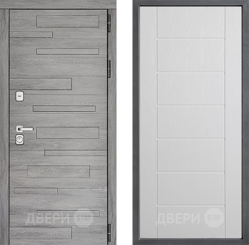 Входная металлическая Дверь Дверной континент ДК-10 ФЛ-Лайн Белое дерево в Егорьевске