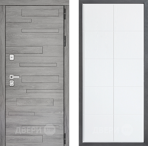 Входная металлическая Дверь Дверной континент ДК-10 ФЛ-Кватро Белое дерево в Егорьевске