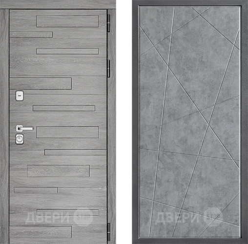 Входная металлическая Дверь Дверной континент ДК-10 ФЛ-655 Бетон серый в Егорьевске