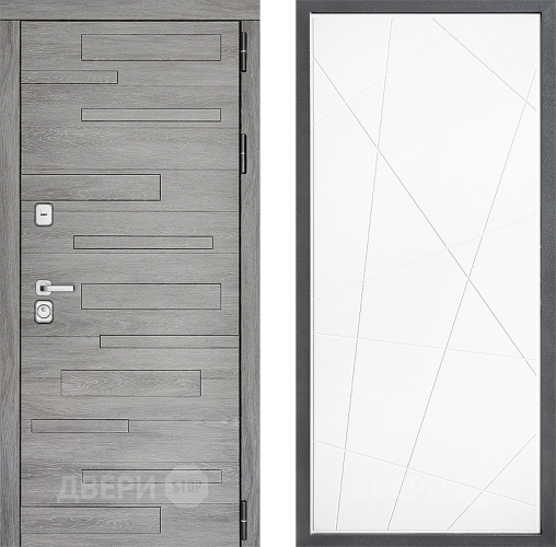 Входная металлическая Дверь Дверной континент ДК-10 ФЛ-655 Белый софт в Егорьевске