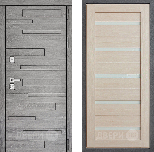 Входная металлическая Дверь Дверной континент ДК-10 ФЛ-47 Лиственница белая в Егорьевске