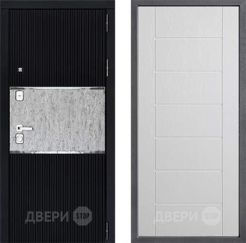 Входная металлическая Дверь Дверной континент ДК-13 ФЛ-Лайн Белое дерево в Егорьевске