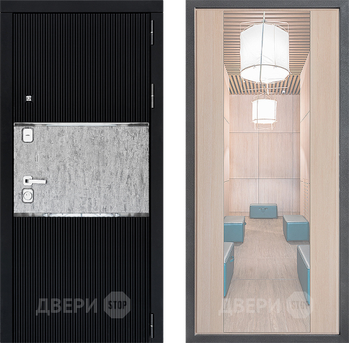 Входная металлическая Дверь Дверной континент ДК-13 ФЛЗ-1 Зеркало Капучино в Егорьевске