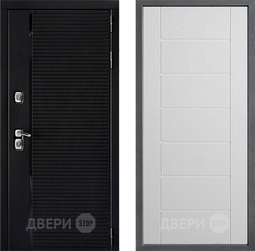 Входная металлическая Дверь Дверной континент ДК-1 ФЛ-Лайн Белое дерево в Егорьевске
