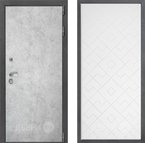 Входная металлическая Дверь Дверной континент ДК-3/743 ФЛ-Тиффани Белый софт в Егорьевске
