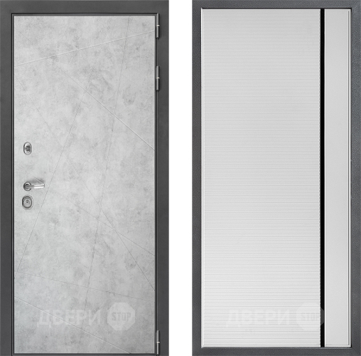 Дверь Дверной континент ДК-3/743 ФЛ-757 Черное Стекло Софт милк в Егорьевске