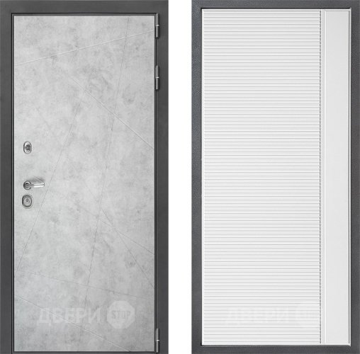 Входная металлическая Дверь Дверной континент ДК-3/743 ФЛ-757 Белое Стекло Софт милк в Егорьевске