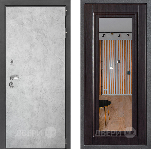 Дверь Дверной континент ДК-3/743 ФЛЗ Зеркало Венге в Егорьевске