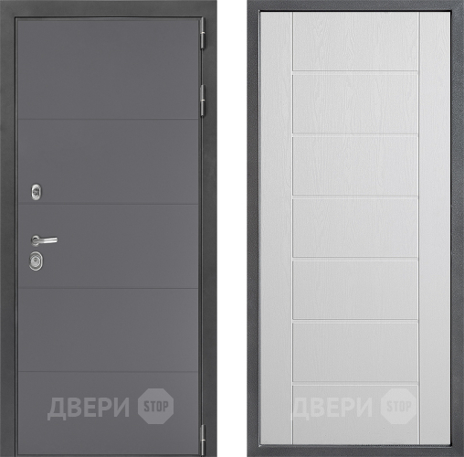 Входная металлическая Дверь Дверной континент ДК-3/649 ФЛ-Лайн Белое дерево в Егорьевске