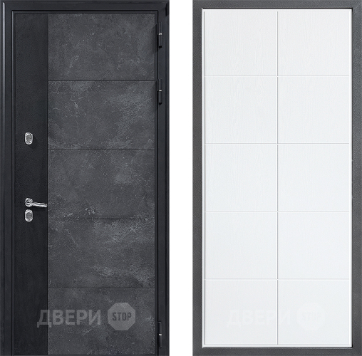 Входная металлическая Дверь Дверной континент ДК-15 Бетон ТЕРМО ФЛ-Кватро Белое дерево в Егорьевске