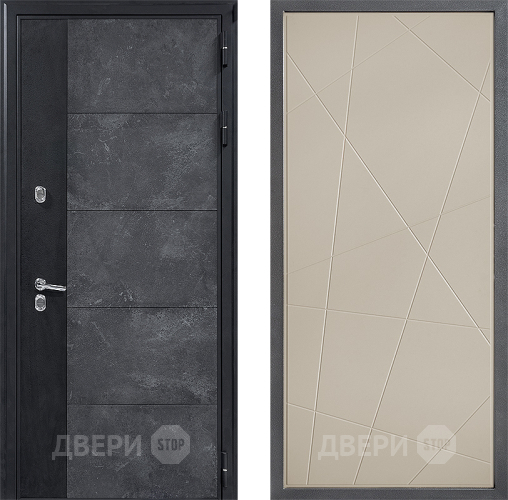 Входная металлическая Дверь Дверной континент ДК-15 Бетон ТЕРМО ФЛ-655 Капучино в Егорьевске