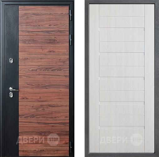 Входная металлическая Дверь Дверной континент ДК-15 Красное Дерево ТЕРМО ФЛ-70 Лиственница белая в Егорьевске