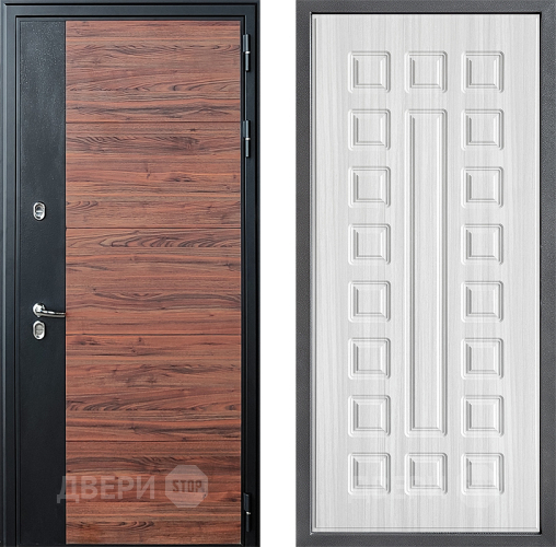 Входная металлическая Дверь Дверной континент ДК-15 Красное Дерево ТЕРМО ФЛ-183 Сандал белый в Егорьевске