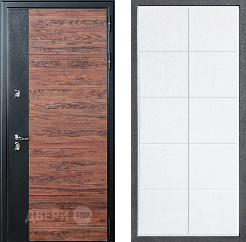 Входная металлическая Дверь Дверной континент ДК-15 Красное Дерево ТЕРМО ФЛ-Кватро Белое дерево в Егорьевске