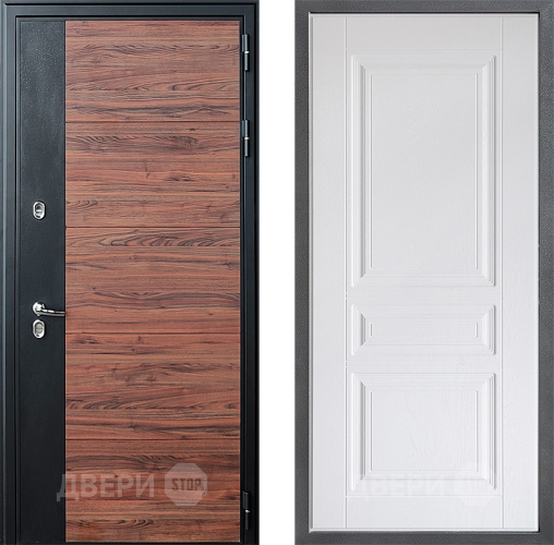 Входная металлическая Дверь Дверной континент ДК-15 Красное Дерево ТЕРМО ФЛ-243 Альберо Браш серебро в Егорьевске