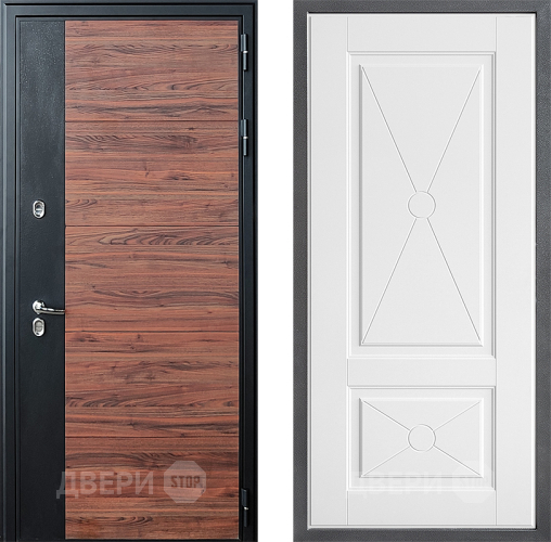 Входная металлическая Дверь Дверной континент ДК-15 Красное Дерево ТЕРМО ФЛ-617 Софт милк в Егорьевске