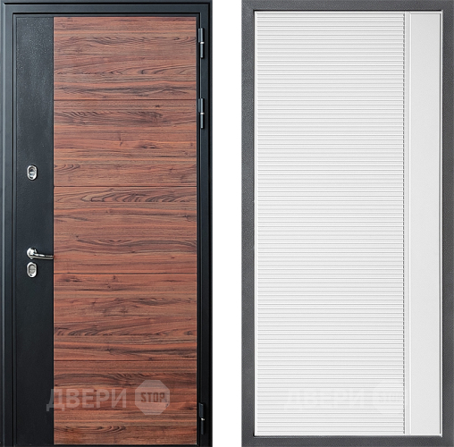 Входная металлическая Дверь Дверной континент ДК-15 Красное Дерево ТЕРМО ФЛ-757 Белое Стекло Софт милк в Егорьевске