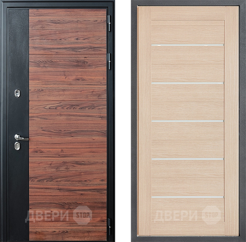 Входная металлическая Дверь Дверной континент ДК-15 Красное Дерево ТЕРМО ФЛ-46 Капучино в Егорьевске