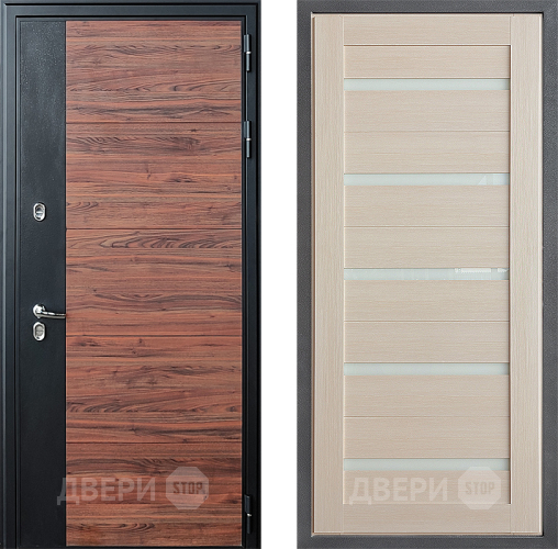 Входная металлическая Дверь Дверной континент ДК-15 Красное Дерево ТЕРМО ФЛ-47 Капучино в Егорьевске