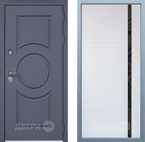 Входная металлическая Дверь Дива МХ-30 STR МХ-45 Белый матовый в Егорьевске