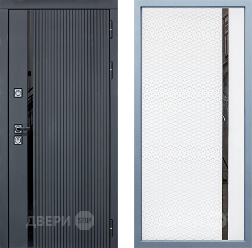 Входная металлическая Дверь Дива МХ-46 STR МХ-47 Белый матовый в Егорьевске