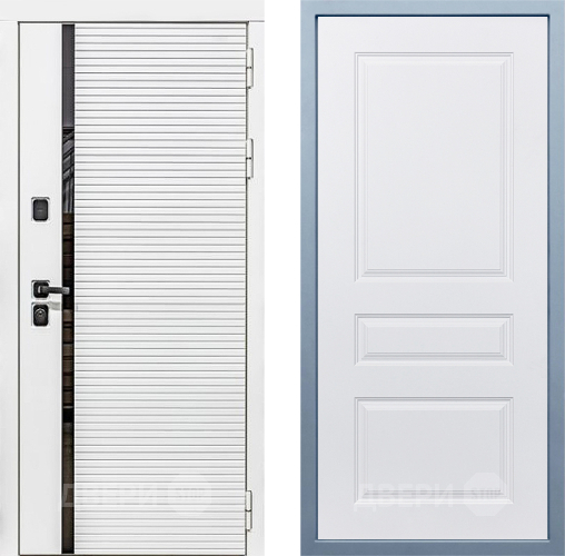 Входная металлическая Дверь Дива МХ-45 Белая STR Д-13 Белый в Егорьевске