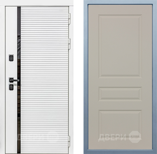 Входная металлическая Дверь Дива МХ-45 Белая STR Д-13 Шампань в Егорьевске