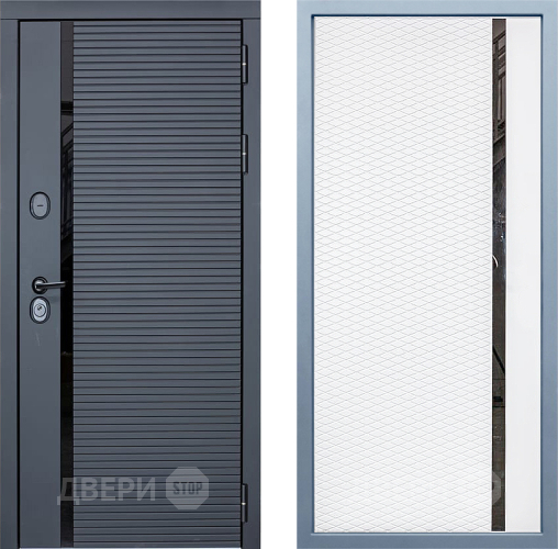 Входная металлическая Дверь Дива МХ-45 STR МХ-47 Белый матовый в Егорьевске