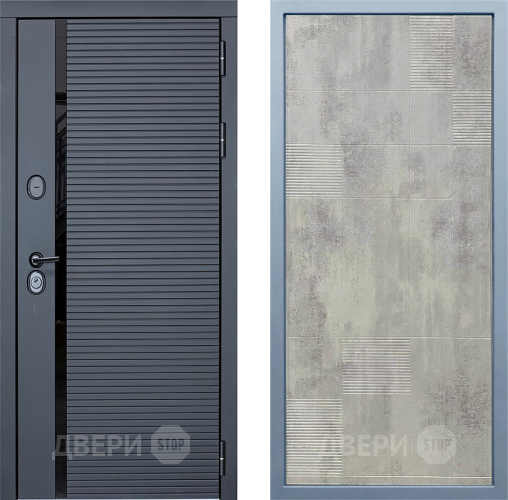 Входная металлическая Дверь Дива МХ-45 STR Д-4 Бетон темный в Егорьевске