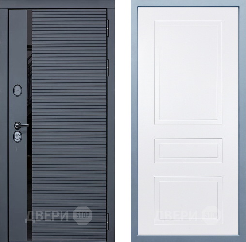 Входная металлическая Дверь Дива МХ-45 STR Н-13 Белый в Егорьевске