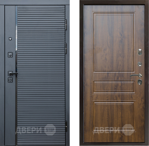 Входная металлическая Дверь Престиж Черная Линия Классика Дуб в Егорьевске