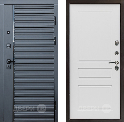 Входная металлическая Дверь Престиж Черная Линия Классика Лиственница белая в Егорьевске