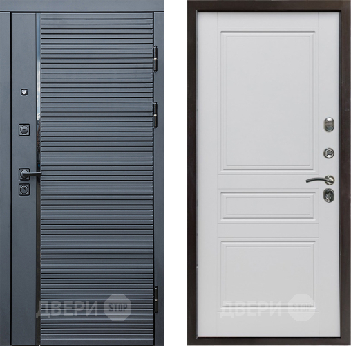 Входная металлическая Дверь Престиж Черная Линия Классика Белый матовый в Егорьевске