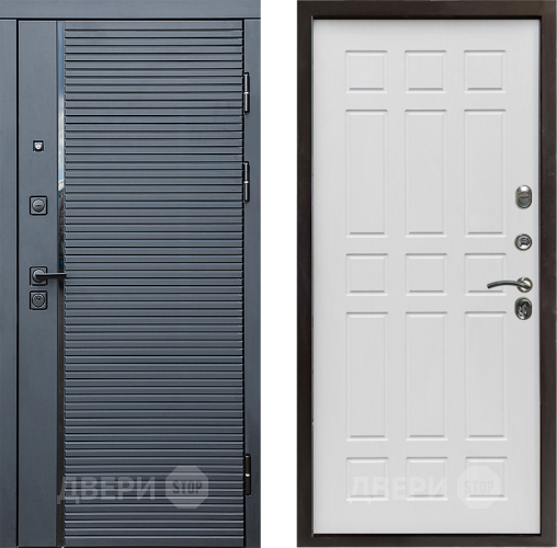 Входная металлическая Дверь Престиж Черная Линия Спарта Белое дерево в Егорьевске