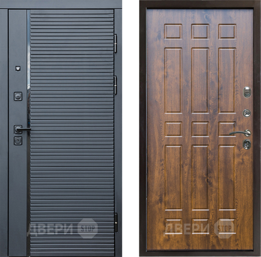 Входная металлическая Дверь Престиж Черная Линия Спарта Дуб в Егорьевске