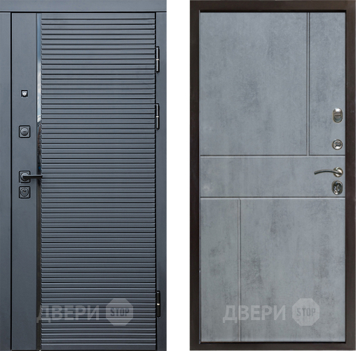 Дверь Престиж Черная Линия Горизонт Бетон темный в Егорьевске