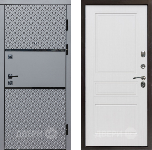 Входная металлическая Дверь Престиж Ромб Классика Белое дерево в Егорьевске