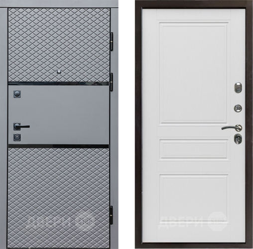 Входная металлическая Дверь Престиж Ромб Классика Лиственница белая в Егорьевске