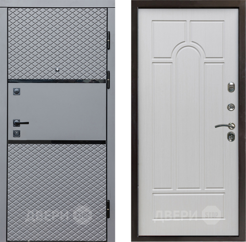 Входная металлическая Дверь Престиж Ромб Арка Лиственница белая в Егорьевске