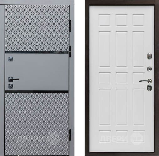 Входная металлическая Дверь Престиж Ромб Спарта Белое дерево в Егорьевске