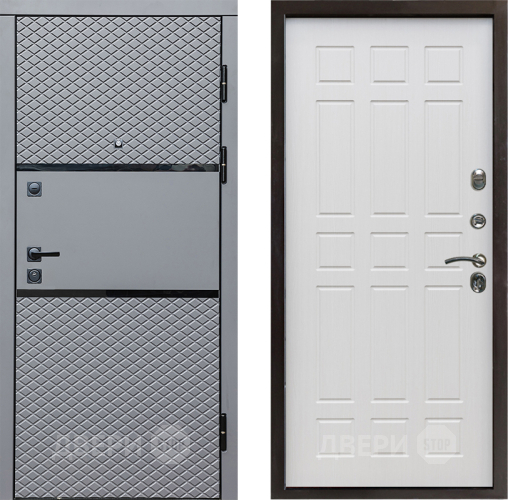 Входная металлическая Дверь Престиж Ромб Спарта Лиственница белая в Егорьевске