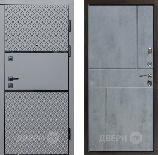 Входная металлическая Дверь Престиж Ромб Горизонт Бетон темный в Егорьевске