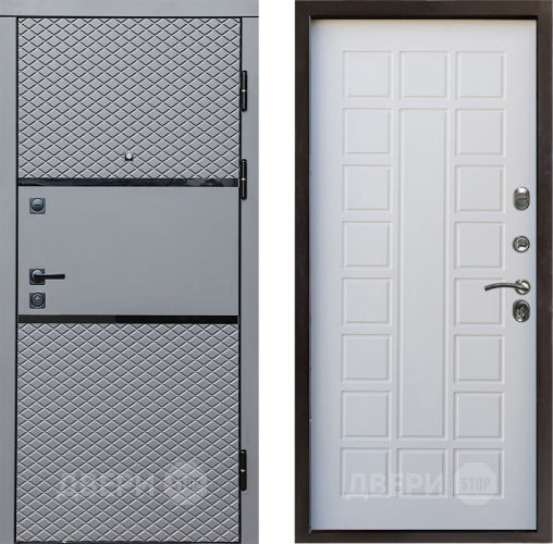 Входная металлическая Дверь Престиж Ромб Престиж Белое дерево в Егорьевске