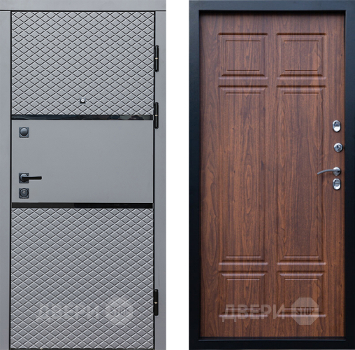 Входная металлическая Дверь Престиж Ромб Премиум Орех темный в Егорьевске