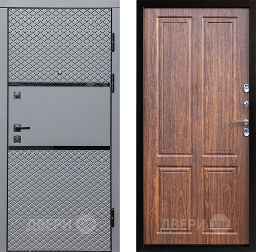 Входная металлическая Дверь Престиж Ромб Премиум Орех светлый в Егорьевске